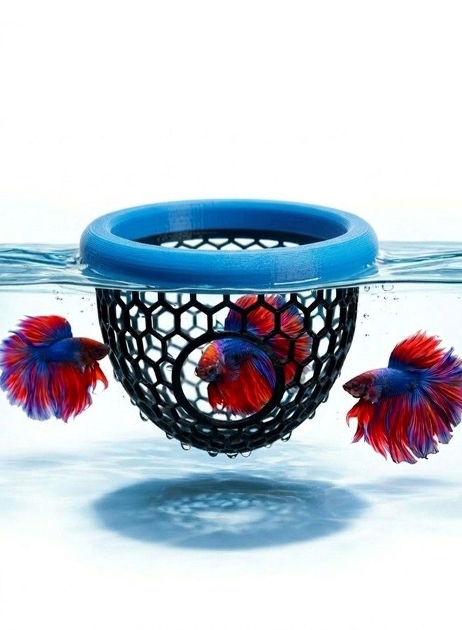 Formit Crafts Floating Betta Hide & Shrimp Cave - Aquarium Resting Hammock & Decorative Shelter, Feeding Ring & Safe Resting Shelter for Betta, Shrimp & Small Fish - Eco‑Safe - Image 1