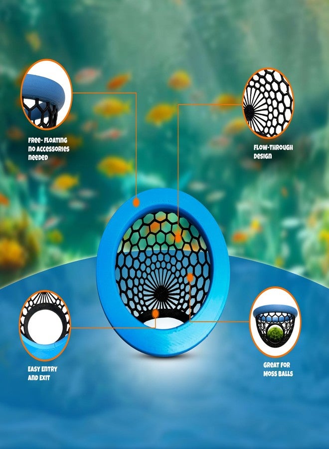 Formit Crafts Floating Betta Hide & Shrimp Cave - Aquarium Resting Hammock & Decorative Shelter, Feeding Ring & Safe Resting Shelter for Betta, Shrimp & Small Fish - Eco‑Safe - Image 3