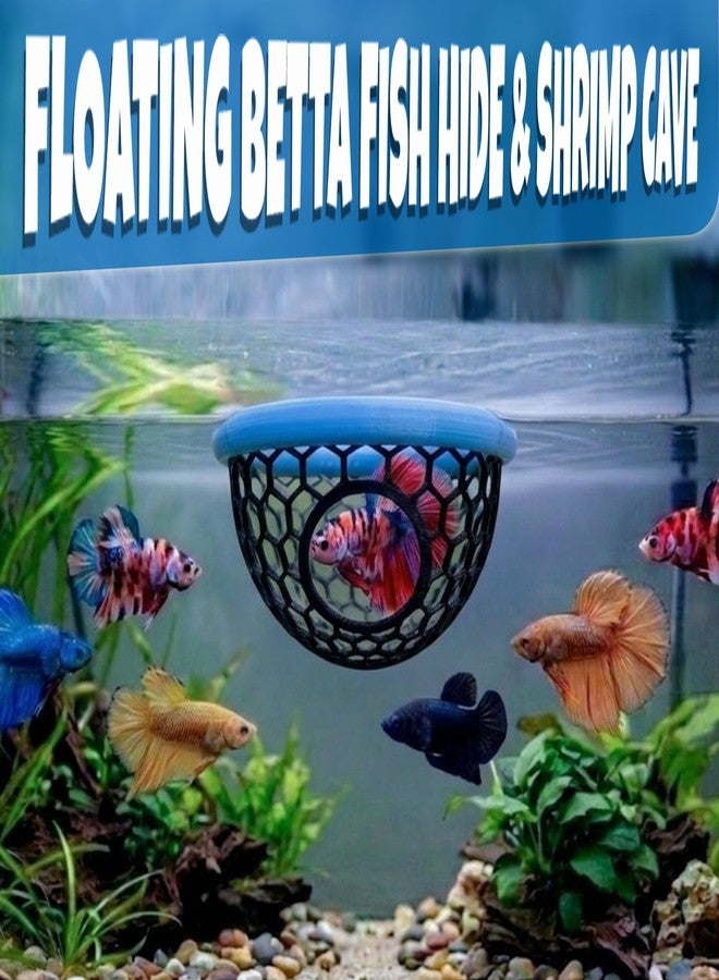 Formit Crafts Floating Betta Hide & Shrimp Cave - Aquarium Resting Hammock & Decorative Shelter, Feeding Ring & Safe Resting Shelter for Betta, Shrimp & Small Fish - Eco‑Safe - Image 2