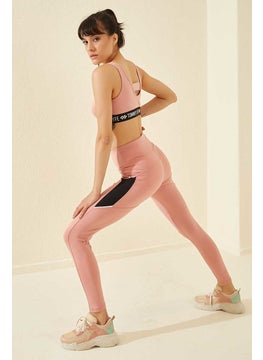 Tommy Life Powder Women's High Waist Slim Fit Skinny Leg Leggings with Mesh Detail - 94537  - Image 4