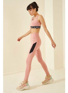 Tommy Life Powder Women's High Waist Slim Fit Skinny Leg Leggings with Mesh Detail - 94537  - Image 5