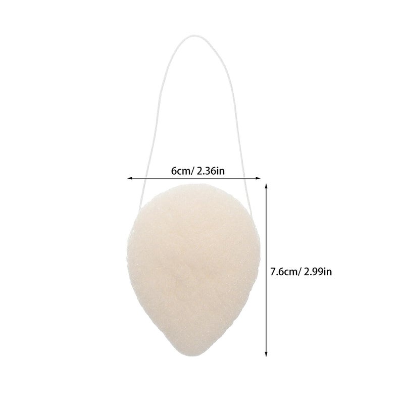 Natural Konjac Sponge for Face and Body Exfoliation Soft Waterdrop Shape Bath Sponge for Daily Shower - Image 3