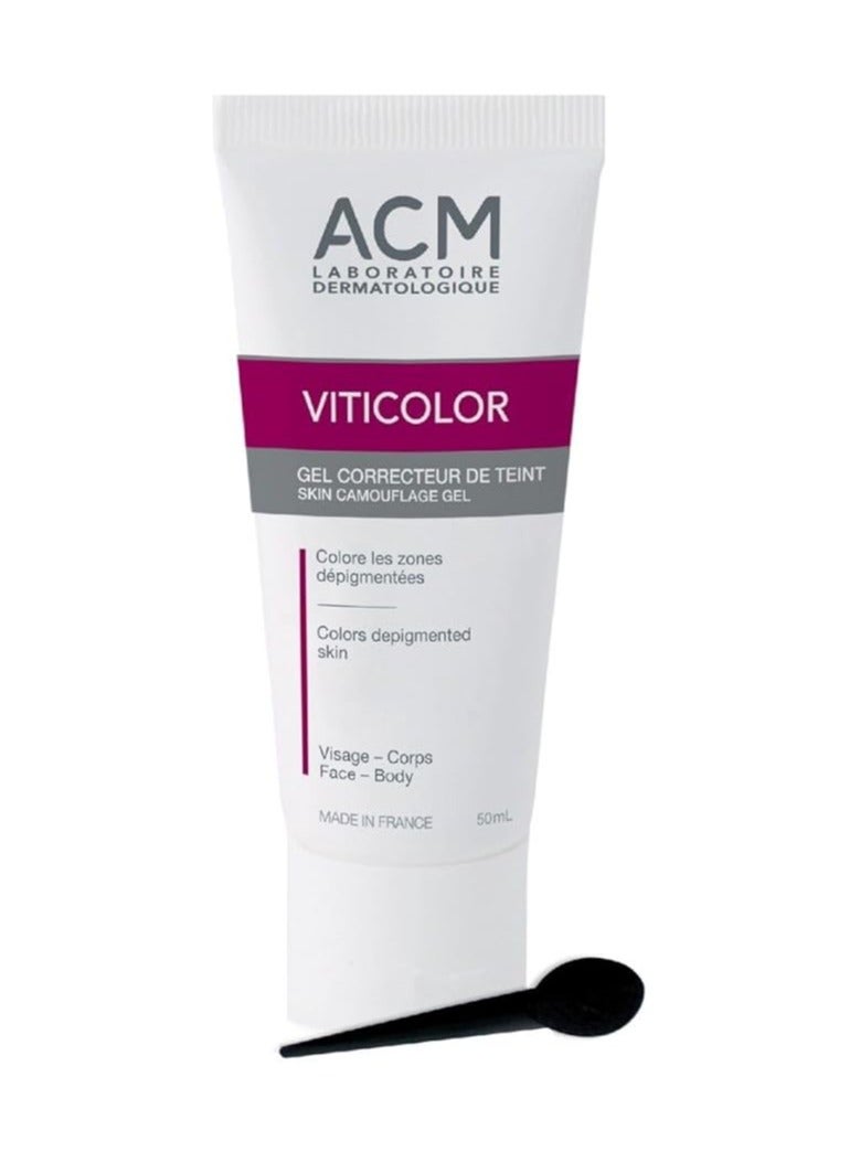 ACM Laboratoire dermatologique VITICOLOR Skin Camouflage Gel, Long lasting natural colouration for Vitiligo Skin. 50ml - Image 2