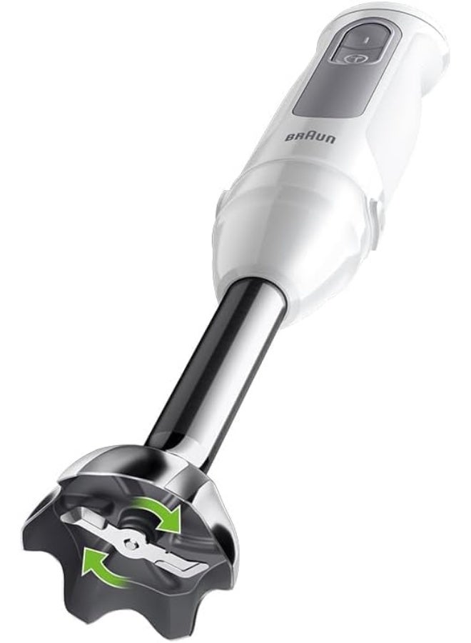 براون ملتي كويك 5 خلاط يدوي بمحرك 1000W، 21 سرعة، مفرمة 0.5L، كأس 0.6L، وخفاقة - أبيض - Image 2
