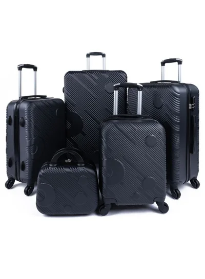 LIMRA Hardside 5 Piece Luggage Trolley Set Black