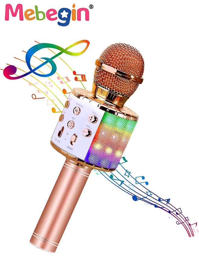 Toys for Kids Karaoke Microphone for Teen,Portable Bluetooth Wireless Karaoke Machine,Music Toy Party Favor Birthday Gift for Kids Boys Girls