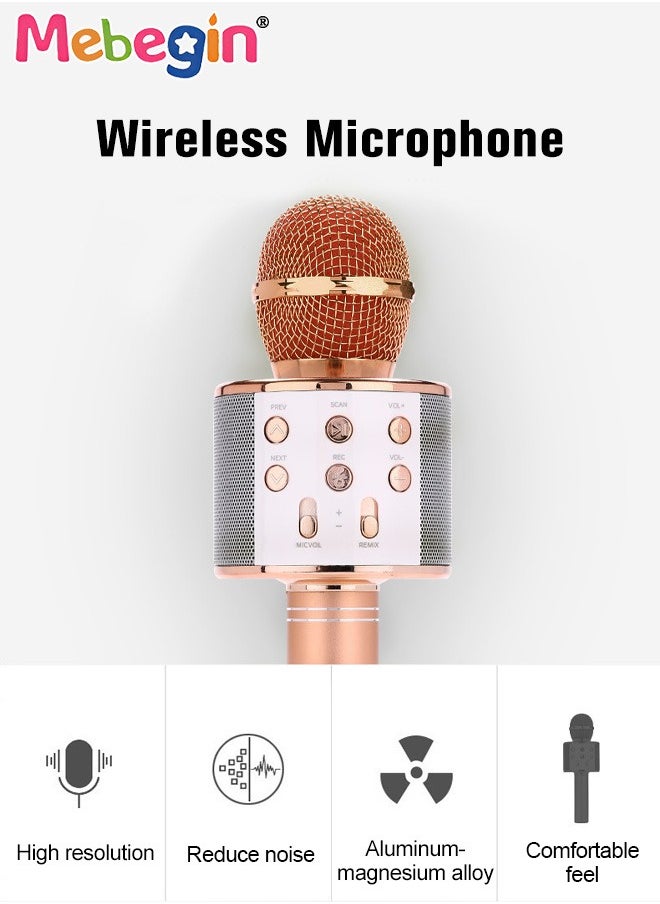 MEBEGIN Toys for Kids Karaoke Microphone for Teen,Portable Bluetooth Wireless Karaoke Machine,Music Toy Party Favor Birthday Gift for Kids Boys Girls  - Image 2