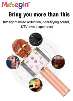MEBEGIN Toys for Kids Karaoke Microphone for Teen,Portable Bluetooth Wireless Karaoke Machine,Music Toy Party Favor Birthday Gift for Kids Boys Girls  - Image 3