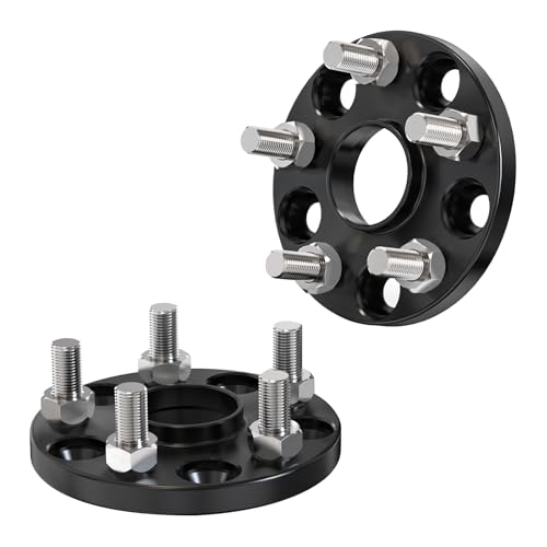 Customadeonly 15mm Hubcentric Black Wheel Spacers 5x114.3 Compatible For Subaru WRX STI 2013-2022, Outback and Legacy 2015-2022, WRX 2015-2022, Forester 2018-2022, Ascent 2019-2022 (2pc 56.1mm M12x1.25) Spacer - Image 1