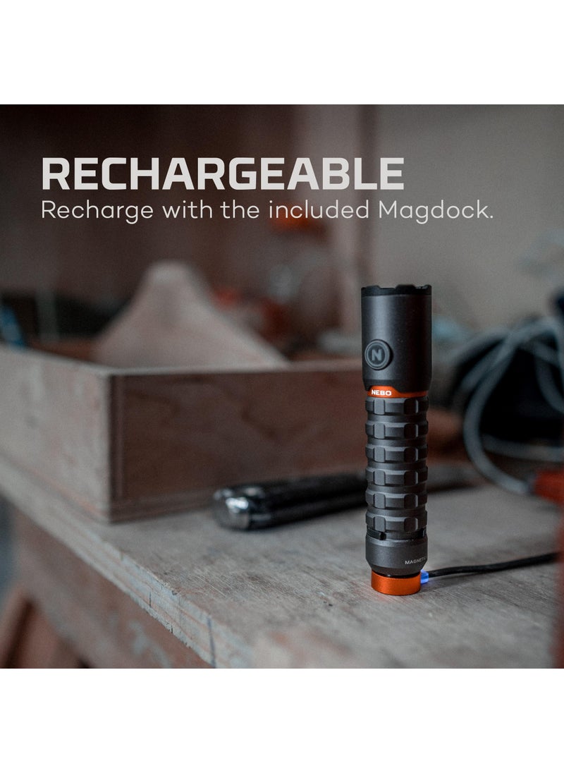 NEBO NEBO Redline Torchy 2K 2000 Lumen Pocket Flashlightfor EDC, Wireless USB Rechargeable LED Water & Impact Resistant for Camping, Hunting, Hiking, Fishing, 5 Light Modes, Water and Impact Resistant  - Image 3