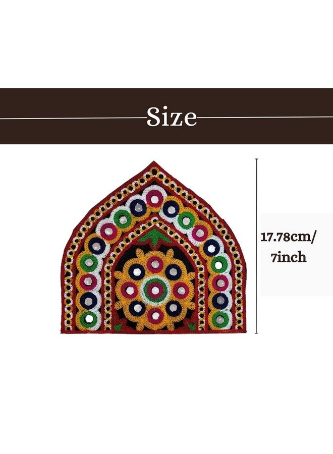ELEXIQ Embroidered Patch for Making Lehenga,Baby Frocks, Kurtis,Dresses,Clothes,Tops and Tunics Blouse, Saree, Jacket, Jeans Art and Craft Supply (Set of 6) (Design -6) - Image 2