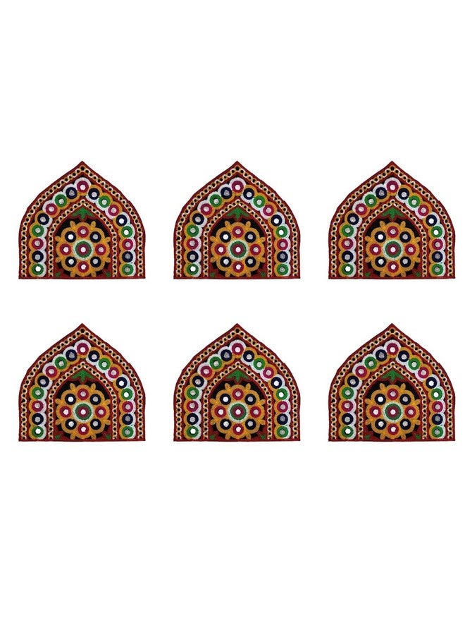 ELEXIQ Embroidered Patch for Making Lehenga,Baby Frocks, Kurtis,Dresses,Clothes,Tops and Tunics Blouse, Saree, Jacket, Jeans Art and Craft Supply (Set of 6) (Design -6) - Image 3