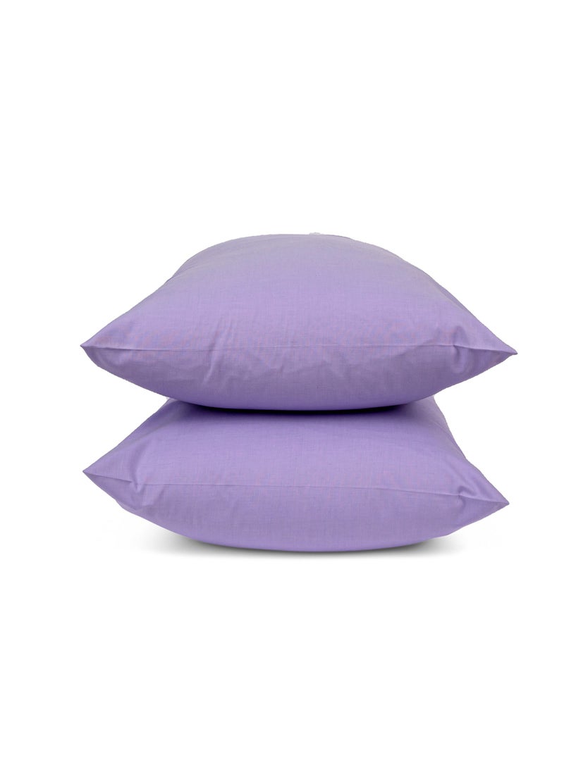 Home of linens طقم كيس وسادة قطن لافندر 50×70  - Image 1