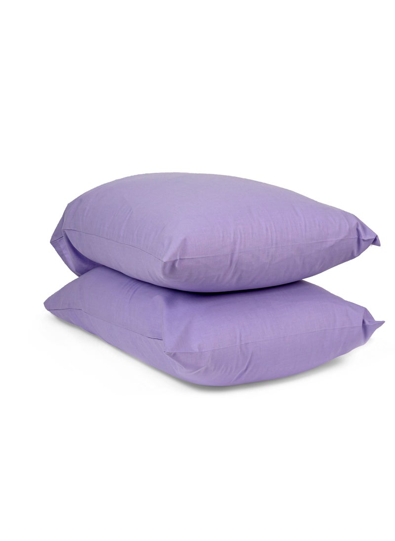 Home of linens طقم كيس وسادة قطن لافندر 50×70  - Image 2