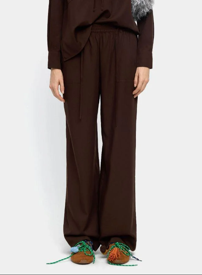 بارفوا بنطلون خصر مطاطي مع جيوب