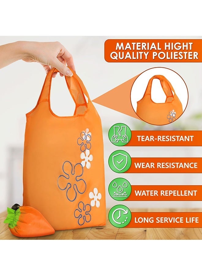 Wffo 5 Pack Foldable Shopping Bags with Fruit Patterns, Portable Reusable Tote Bags for Grocery, Travel, Beach, Gym & Everyday Use, Lightweight & Durable - Image 3