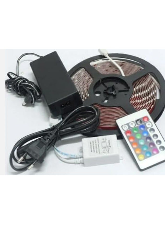 شريط ليد IP65 5 متر الديكور اللون تغيير 5050 RGB جهاز تحكم عن بعد بمصباح LED بقيادة قطاع اضواء لغرفة النوم متعدد الألوان 