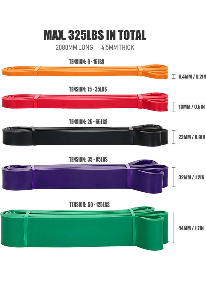 نيبمينينت طقم أشرطة مقاومة حلقية للمساعدة على السحب مكون من 5 قطع - Image 3