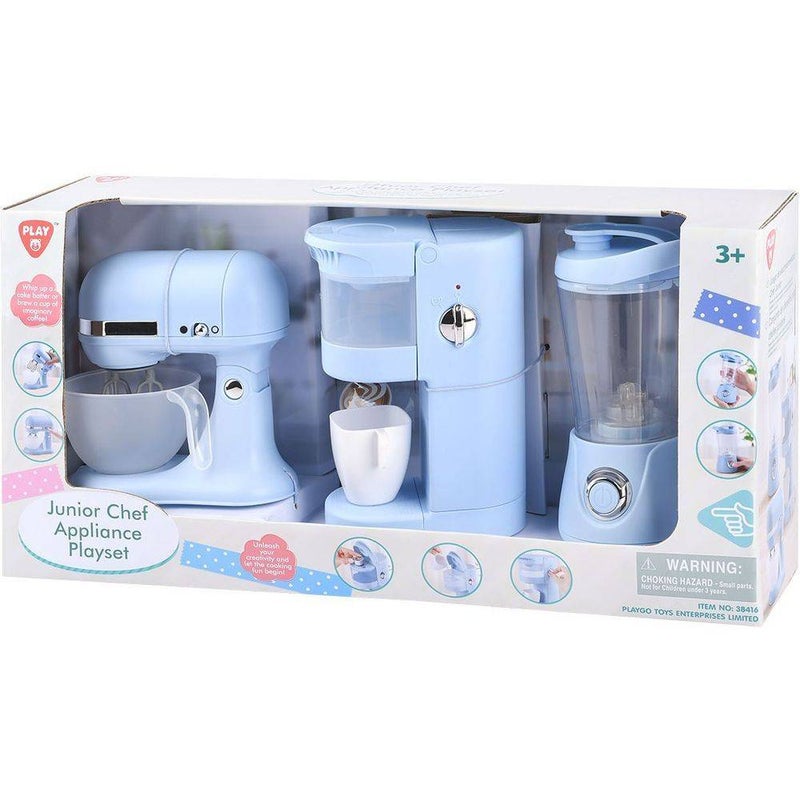 PlayGo Junior Chef Appliance Playset (Pack of 3, Blue) - Image 1