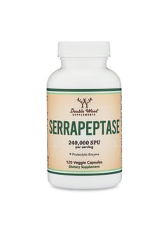 Double Wood Supplements Serrapeptase 240,000 SPU Max Potency (120 Vegan Capsules) Proteolytic Enzyme for Sinus, Respiratory and Joint Health  - Image 5