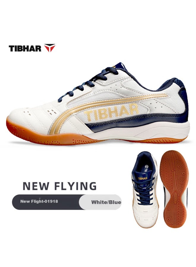 Tibhar Professional Breathable Durable Table Tennis Shoes For Men And Women 01918 White Blue Size 45