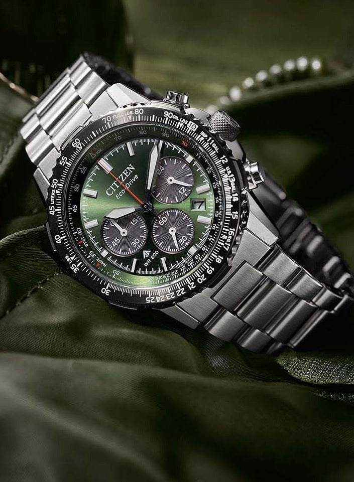 CITIZEN Promaster Sky Chrono Mens Watch CA4664-60W – Green