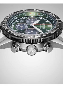 CITIZEN Promaster Sky Chrono Mens Watch CA4664-60W – Green Dial with Red & White Accents, Slide-Rule Bezel, 40mm, Eco-Drive, Chronograph, 200M WR  - Image 3