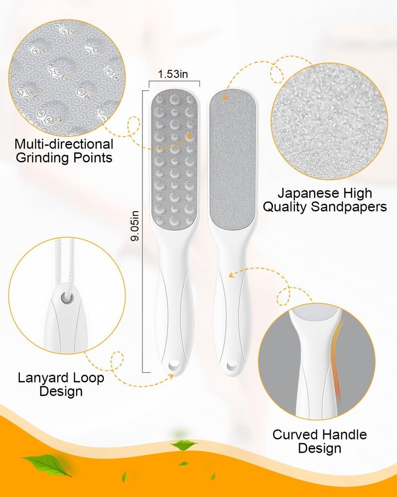 DUIJINYU Foot Scrubber Pumice Stone for Feet: 4pcs Set Callus Remover for Women, Pedicure Tool for Smooth Cracked Heels & Dead Skin Care, Foot Grooming Home - Image 2