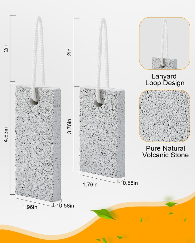DUIJINYU Foot Scrubber Pumice Stone for Feet: 4pcs Set Callus Remover for Women, Pedicure Tool for Smooth Cracked Heels & Dead Skin Care, Foot Grooming Home - Image 3