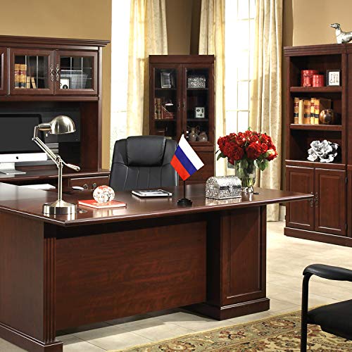 Anley Russia Deluxe Desk Flag Set - 6 x 4 Inch Miniature Russian Desktop Flag with 12" Solid Pole - Vivid Color and Fade Resistant - Black Base and Spear Top - Image 3