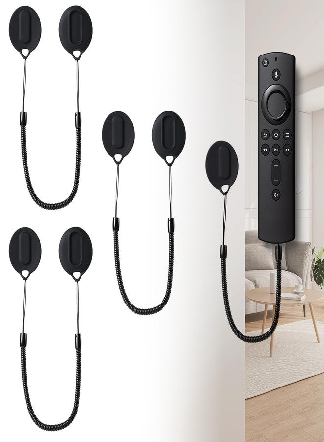 OGNWFUNK 3-Pack Magnetic TV Remote Leash Holders with 47-Inch Extendable Spring Cords - Wall-Mount Adhesive Organizer for Remotes & Small Accessories, Anti-Loss Design, Quick Magnetic Adsorption (Black) - Image 1
