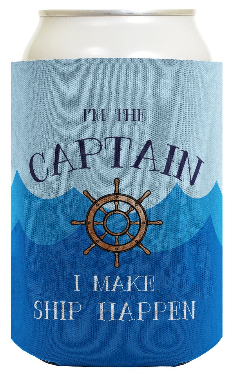ThisWear Funny Boating Gifts Captain First Mate Ship Happen Bundle 2 Pack Can Coolie Drink Coolers Coolies Waves - Image 2