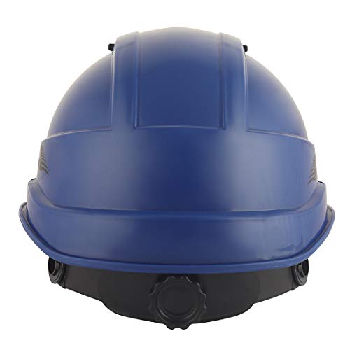 KARAM PN542 Safety Helmet for Men Industrial & Construction Helmet | Ratchet Type Adjustment | Adjustable Chin Strap, Ventilation & Side Slot for Attachment | EN Certified Hard Hat | Lamination Blue - Image 4