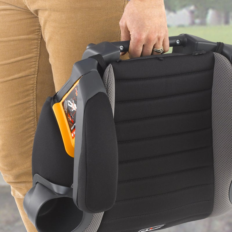 Chicco GoFit Backless Booster Car Seat Without Latch Attachment, Travel Booster Seat for Car, Portable Car Booster Seat for Children 40-110 lbs. | Shark/Black/Grey - Image 5