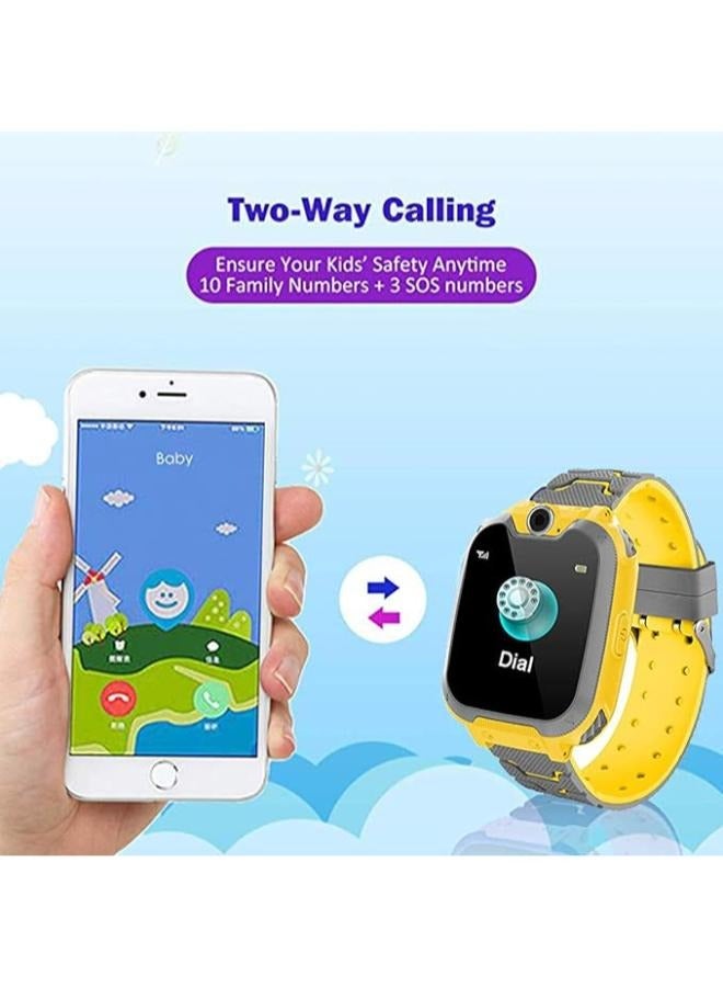 Nabi Children's IP65 Waterproof Smart Watch with SOS, Camera, Call, Music, 7 Games Puzzle, Alarm Clock, Compatible with iOS and Android for Girls and Boys(Yellow) - Image 4