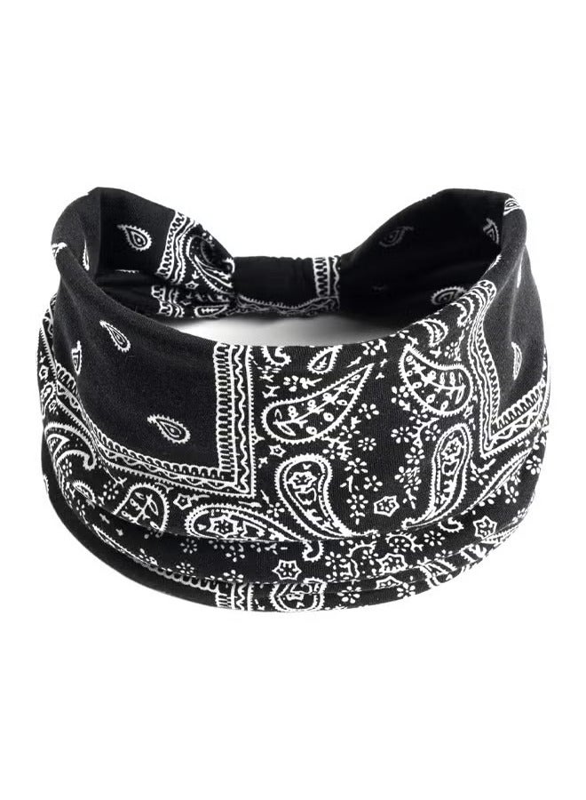 YelaJoy 4Pcs Wide Knotted Stretch Boho Headbands, Non-Slip Head Turban, Yoga Sports Hair Accessories for Women Girls - Image 5