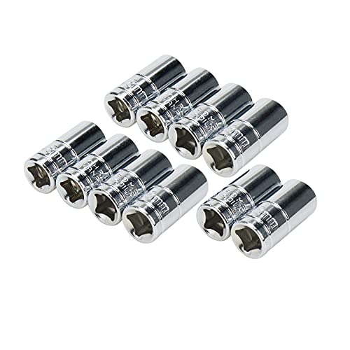 Dahszhi Shallow Socket 1/4 Inch Drive 8mm 6 Point -10pcs - Image 1