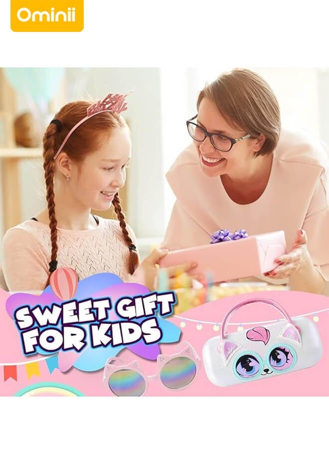 Ominii Kids Cat-Shaped Sunglasses – UV400 Protection, Lightweight & Cute Design for Girls, Age 3-8, Perfect for Outdoor & Gifting – Pink - Image 5
