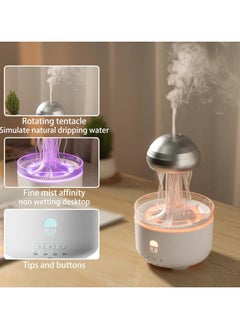 LIXES 300ML Essential Oil Diffuser with Remote Control and Timer and Auto-Off Switch 7 LED Color Light Cool Mist Humidifier and Aromatherapy Diffuser for Home Office Room,Yoga (Silvery)  - Image 2