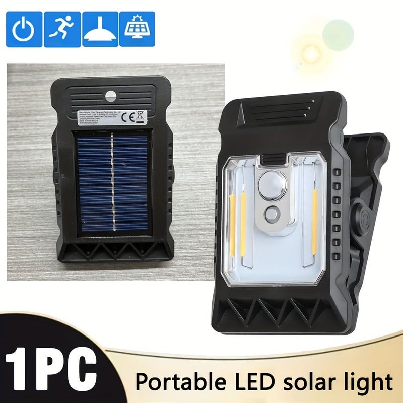 YD 21C Solar Motion Sensor Wall Light Rechargeable Outdoor Stairs Courtyard Porch - Image 1