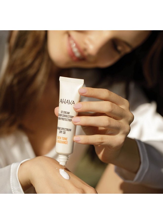 AHAVA AHAVA Even Tone & Radiance CC Cream, Color & Skin Protection, Broad Spectrum, SPF 30 - Lightweight Sheer Color Correcting Cream to even out skin tone, enriched with exclusive Osmoter, 1 Fl.Oz  - Image 2