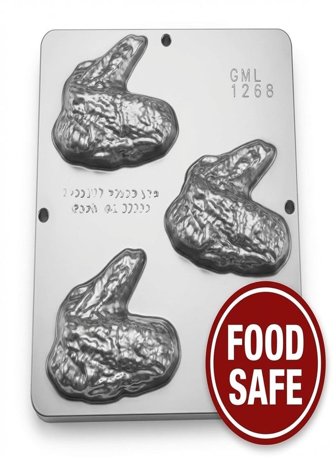 Food Chicken Wing Chocolate Candy Mold 1268, 3 Cavities, Each Piece Approximately 3.4" x 3.8", Makes Approximately 8 Wings per Pound of Chocolate - Image 5