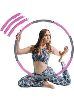 PROMASS Hoola Hoop, Hoola Hoop For Weight Loss Sports, Weighted Soft Hula Hoop, Removable Hula Hoop For Fitness, 8 Removable Hula Hoop Sections  - Image 1