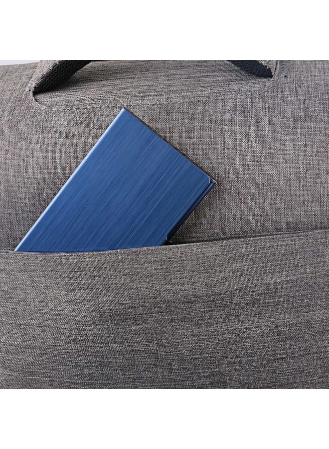 DMFLY Business Card Holder, Slim Business Card Case for Men & Women, Pocket Metal Card Case, Professional Stainless Steel Business Card Holders, Purse Name Card Holder, Buckle Style Shut, Blue - Image 2