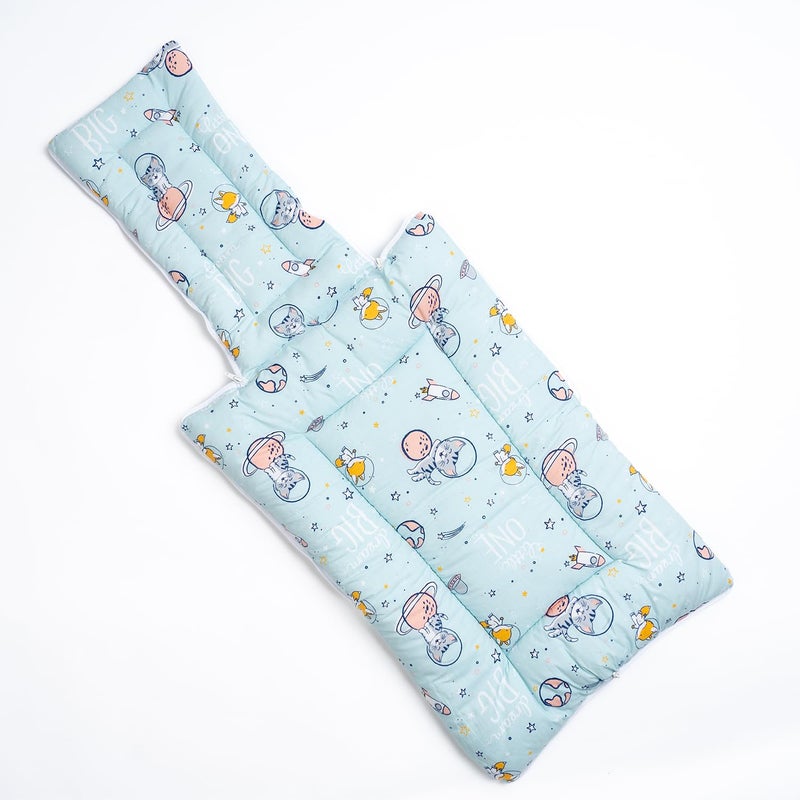 haus & kinder Haus Kinder 3 in 1 Baby Sleeping Bag Carry Nest Cotton Bedding Set for Infants New Born Baby PortableTravel Skin Friendly 03 Months Spacewalk - Image 5