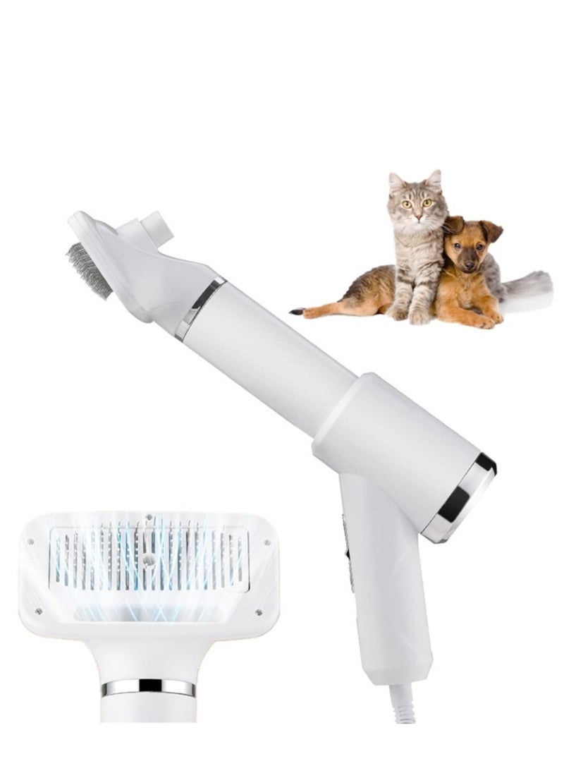 KASTWAVE Pet Hair Dryer Upgraded Pet Hair Dryer with Brush 3 Heat Settings One-Button Hair Removal Portable Quiet Dog Blower Professional Home Grooming Comb for Small Medium Cat Dog  - Image 1