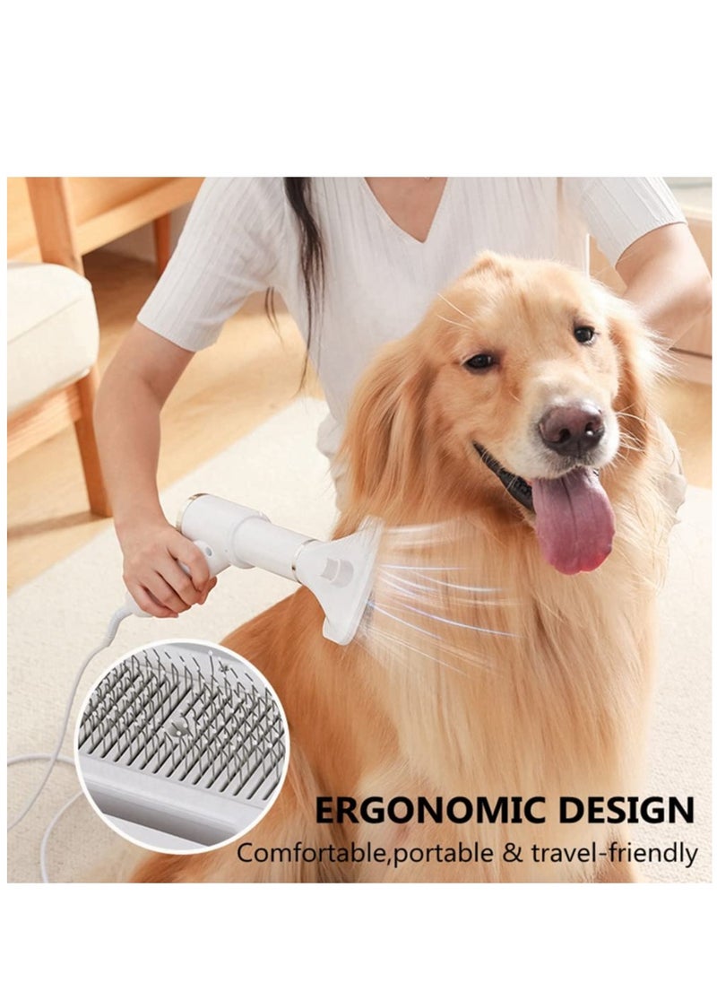 KASTWAVE Pet Hair Dryer Upgraded Pet Hair Dryer with Brush 3 Heat Settings One-Button Hair Removal Portable Quiet Dog Blower Professional Home Grooming Comb for Small Medium Cat Dog  - Image 2