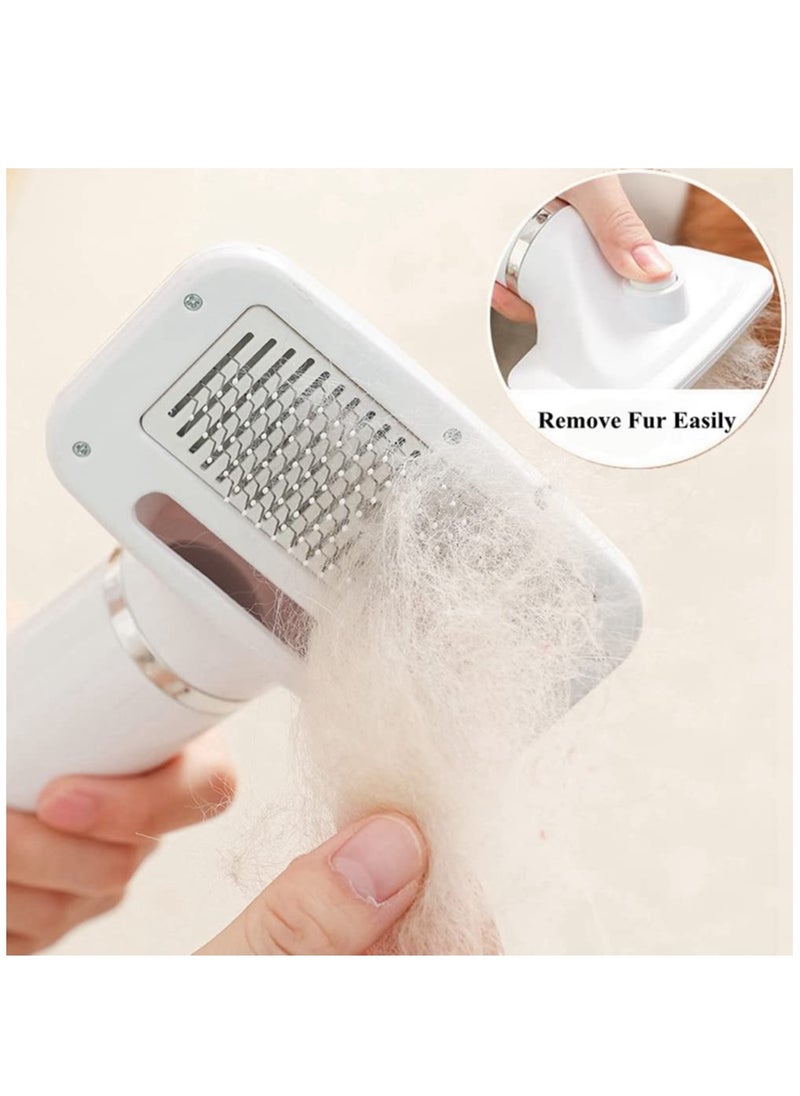 KASTWAVE Pet Hair Dryer Upgraded Pet Hair Dryer with Brush 3 Heat Settings One-Button Hair Removal Portable Quiet Dog Blower Professional Home Grooming Comb for Small Medium Cat Dog  - Image 3