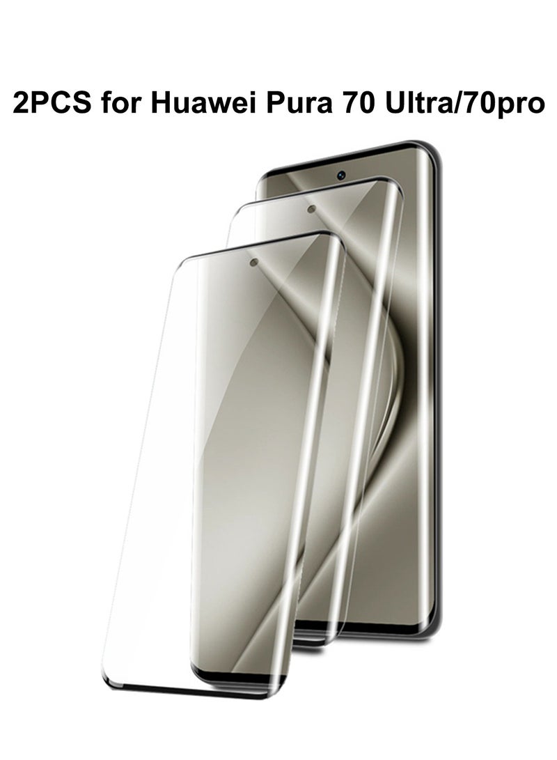 2PCS for Huawei Pura 70 Ultra/70pro Screen Protector, Scratch Resistant, Anti-Fingerprint, Bubble Free, 9H Tempered Glass Film - Image 1
