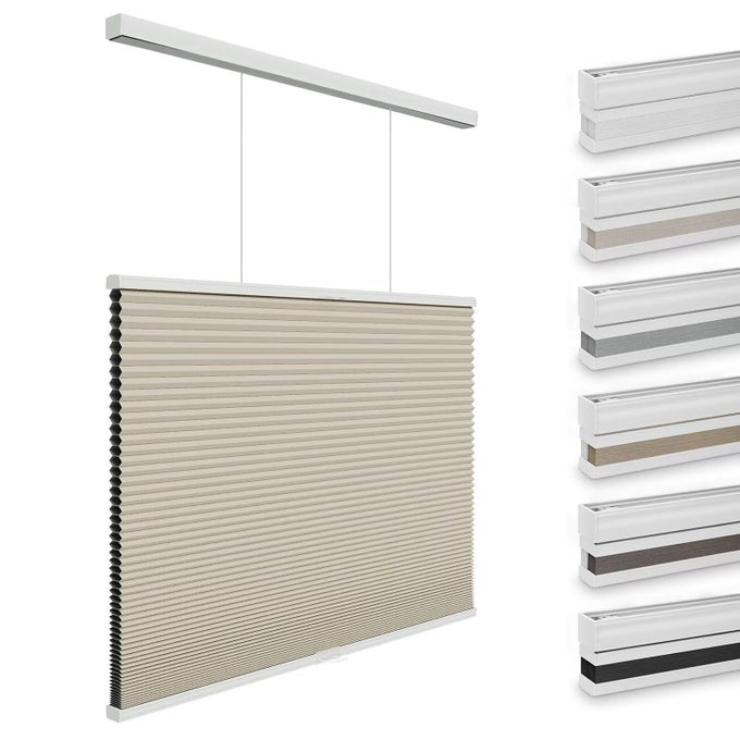 BLACKOUT CELLULAR SHADES CORDLESS TOP DOWN BOTTOM UP BLINDS FOR WINDOWS 15 SINGLE CELL PLEATED HONEYCOMB WINDOW SHADES FOR BEDROOM CHILD ROOM35 WIDTH X72 HEIGHTBEIGE